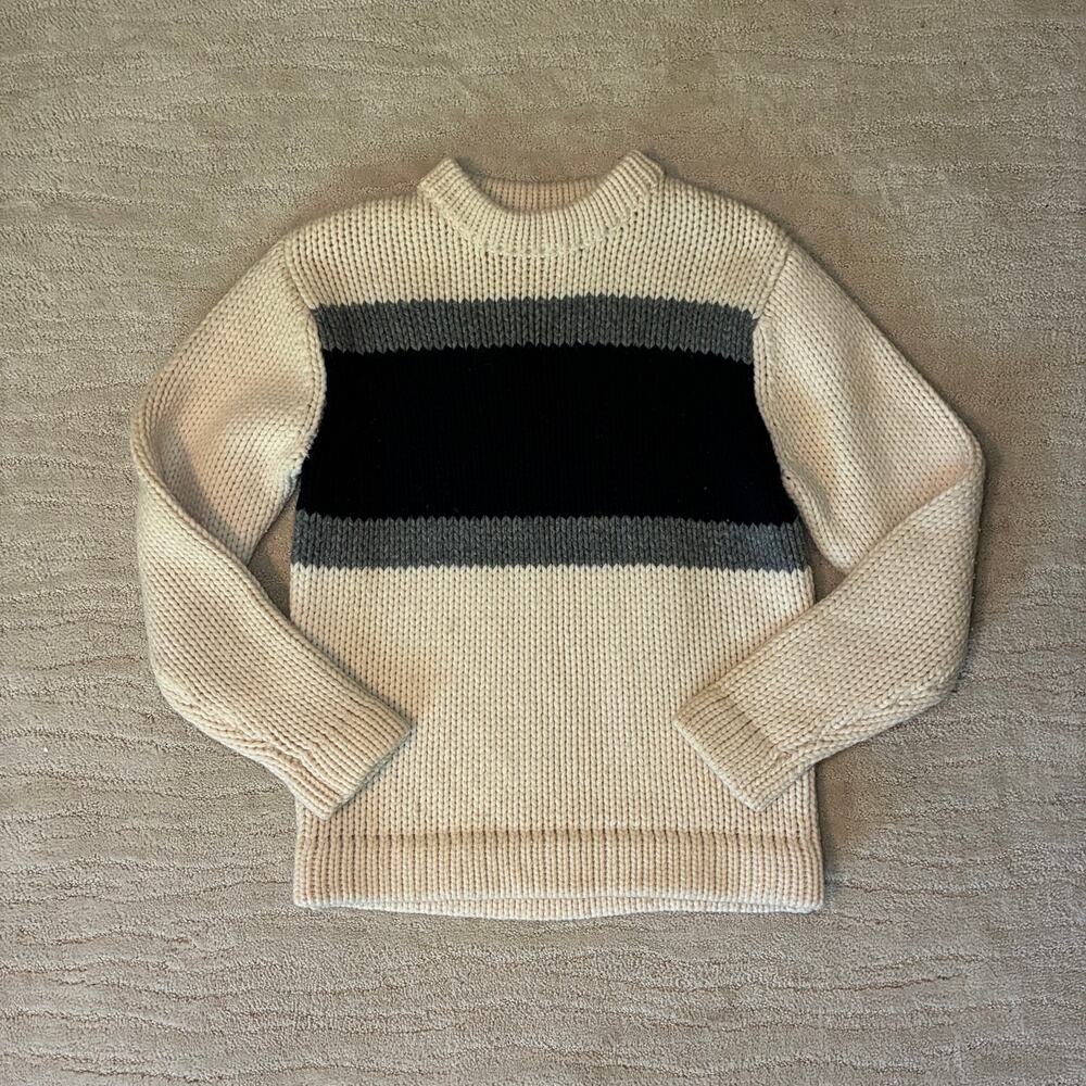 Vintage 90s American Eagle Lambs Wool Fisherman Chucky Knit Sweater Mens M